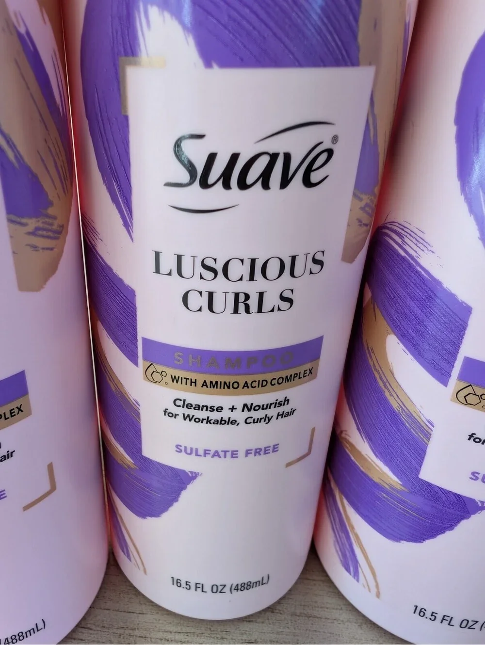 Suave Luscious Curls Defining Shampoo Amino Acid Complex 16.5 oz Lot Of 4
